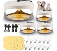 Lot de 4 pièges à puces pour l'intérieur de votre maison, piège à puces efficace pour la maison et le garage avec 12 disques adhésifs, 12 ampoules, 4 fils électriques, punaises de lit avec lumière