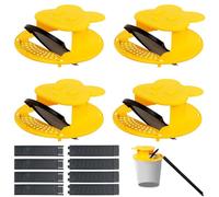 Lot de 4 pièges à Souris d'intérieur pour la Maison - Multi-Capture, réinitialisation Automatique, piège à Rats Humain ou Mortel - Matériau ABS - Compatible avec Les seaux de 18 litres