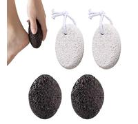 Lot de 4 pierres ponces naturelles pour enlever les peaux mortes volcaniques - Pour douche, bain, maison, spa, pédicure, toilettes, , mains, nettoyage en profondeur - Pour homme et femme