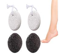 Lot de 4 pierres ponces naturelles volcaniques pour enlever les peaux mortes - Pour les mains, le nettoyage en profondeur, le spa, la pédicure, la maison, la douche, le bain, la , les voyages