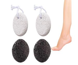Lot de 4 pierres ponces naturelles volcaniques pour enlever les peaux mortes - Pour les mains, le nettoyage en profondeur, le spa, la pédicure, la maison, la douche, le bain, la , les voyages
