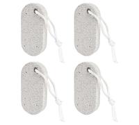Lot de 4 pierres ponces pour exfoliation des pieds - 4 cordes antidérapantes - Longue durée de vie - Lissage rugueux - Lime à pied avec corde de suspension