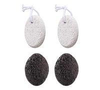 Lot de 4 pierres ponces volcaniques naturelles pour la routine quotidienne, les voyages, la maison, le spa, la douche, la - Pour douche, bain, maison, spa, , nettoyage en profondeur