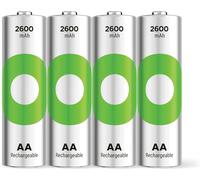 Lot de 4 Piles AA NiMH 2600 mAh, 1,2 V, très Faible Auto-décharge, pré-chargées pour Une Utilisation immédiate