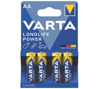 Lot de 4 piles AA puissantes et longue durée Varta