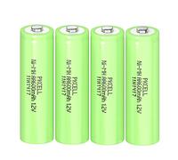 Lot de 4 piles AA rechargeables NIMH 1,2 V 600 mAh pour lampes solaires, jouets PKCELL