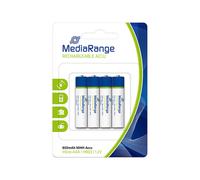 Lot de 4 piles AAA - 1.2V rechargeables MediaRange - MRBAT120