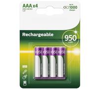 Lot de 4 Piles AAA Philips R03B4A95/10/1,2 V Rechargeables
