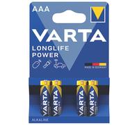 Lot de 4 piles AAA puissantes et longue durée Varta
