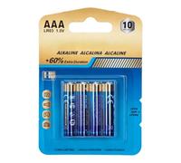 Lot de 4 Piles alcalines AAA 1,5 V, idéales pour Les appareils électroniques et Les Jouets.