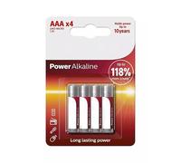 Lot de 4 Piles alcalines AAA Philips LR03P4B/10 de 1,5 V. Idéales pour Vos appareils, offrent Une Performance Durable et Efficace, garantissant Confort et efficacité dans Une Utilisation Quotidienne.