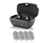 Lot de 4 piles auditives 312 rechargeables avec chargeur, étui de charge portable et batterie rechargeable 312 pour appareil auditif 312 d'une durée de 8 à 10 heures pour instrument non Bluetooth (8