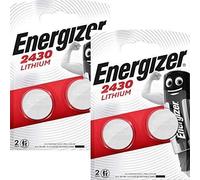Lot de 4 piles bouton Energizer CR2430 - Au lithium - 3 V