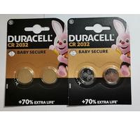 Lot DE 4 Piles DURACELL CR2032-2 Blister A 2 Piles - Lithium 3V