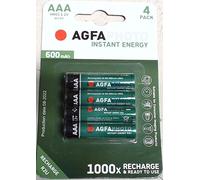 Lot de 4 Piles Rechargeables AGFA AAA NiMh pour téléphone sans Fil Binatone, BT (inc Diverse, Studio, Graphite, etc-Not Synergy), Doro, iDect, MagicBox, Panasonic, Philips, Siemens