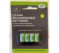 Lot de 4 Piles Rechargeables Ni-MH 1/3 AAA 80 mAh 1,2 V pour Produits solaires