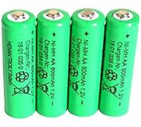 Lot De 4 Piles Solaires. Puissantes Piles Rechargeables AA NiMH. 800 MAh