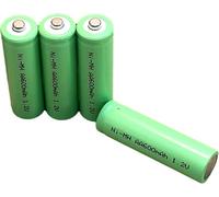 Lot de 4 piles solaires rechargeables AA 1,2 V NiMH AA 600 mAh - Convient pour lampes solaires de jardin (piles AA 600 mAh -