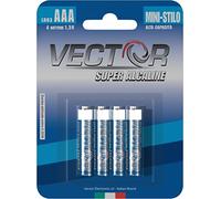 Lot de 4 Piles Vecteur Super Alcaline Ministilo LR03 AAA
