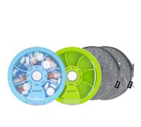 Lot de 4 piluliers hebdomadaires ronds et mignons pour voyage, petits médicaments