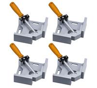 Lot de 4 Pince à Angle Droit 90 Degrés, Serre Joint Menuisier, Pince de Serres-Joints Mâchoire Pivotante Réglable, Outils à Mainpinces d'Angle pour Bois, Métal, Verre