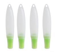Lot de 4 pinceaux à badigeonner en silicone avec bouteilles souples ergonomiques pour barbecue, grill, huile, marinade, sauce (vert)