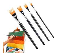 Lot de 4 pinceaux à peinture avec poignée ergonomique pour loisirs créatifs, dessin, coloriage, salle de classe
