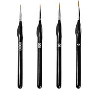 Lot De 4 Pinceaux À Poils Fins Pour Peinture, Acrylique, Peinture À L'huile, Modélisme, Peinture Par Numéro