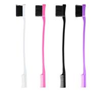 Lot de 4 pinceaux à sourcils à double extrémité, pinceaux de maquillage, pinceaux portables, outils de maquillage, réutilisables