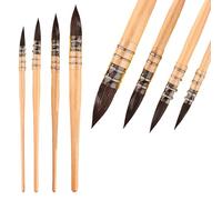 Lot de 4 Pinceaux Aquarelle Professionnel, Pinceaux De Calligraphie pour Adultes et Bricoleurs, #0#2#4#6