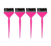 Lot de 4 pinceaux de couleur larges pour teinture des cheveux avec poils doux à plumes - Pinceaux de couleur pour coiffeurs, étudiants, femmes, utilisation en salon de coiffure à domicile