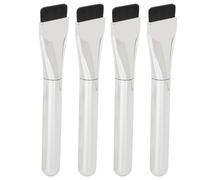 Lot de 4 Pinceaux de Fond de Teint pour Maquillage Liquide, Pinceaux de Maquillage à Dessus Plat, Cheveux Doux et Pelucheux, Ultra Fins, Plats, pour Application de Masque de Boue