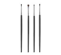 Lot de 4 pinceaux de maquillage plats professionnels biseautés pour sourcils, anti-cernes, maquillage, maquillage, fard à paupières, nettoyage du nez, petits pinceaux pour nettoyant, démaquillant