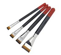 Lot de 4 pinceaux de peinture pour artistes professionnels en fibres de nylon - Contrôle précis - Réduction de l'huile de laque