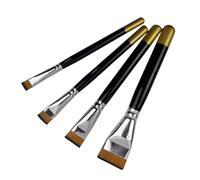 Lot de 4 pinceaux de peinture pour artistes professionnels en fibres de nylon - Contrôle précis - Réduction de l'huile de laque