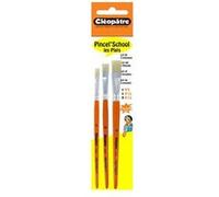 Lot De 4 Pinceaux Plats Brosse Pincel'school Cléopâtre N°6/10/14