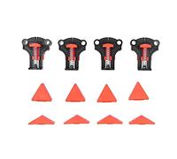 Lot de 4 pinces à angle droit réglables pour le travail du bois, pinces multifonctions de haute précision pour projets de bricolage, noir et orange