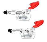 Lot de 4 pinces à bascule dégagement rapide, force serrage 45 kg, 99 lb, push-pull, course du piston 16 mm, type vertical Pour portes