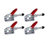 Lot de 4 pinces à bascule en métal avec gaine en PVC résistant à la chaleur - Pince horizontale à dégagement rapide pour soudage