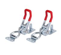 Lot de 4 pinces à bascule robustes en fer, dégagement rapide, for portes d'armoires, boîtes et étuis