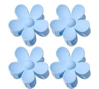 Lot de 4 pinces à cheveux bleues, grandes pinces à cheveux à forte tenue pour femme, grandes pinces à cheveux florales, accessoires pour cheveux pour cadeaux, adaptées à tous les types de styles de