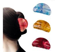 Lot de 4 pinces à cheveux de 7,9 cm pour cheveux fins et épais, pinces à cheveux en acrylique pour femmes et filles