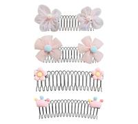 Lot de 4 pinces à cheveux en fil de fer - Pinces à cheveux invisibles et ondulées, peignes décoratifs pour femmes, peignes de fixation pour femmes et filles
