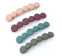 Lot de 4 pinces à cheveux en forme de nœuds à dents de canard avec surface lisse, confortable, forte prise en main, pinces à cheveux françaises mates, élastiques et antidérapantes pour cheveux épais