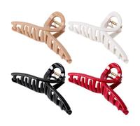 Lot de 4 pinces à cheveux en silicone souple - Pinces à cheveux à forte tenue - Accessoires de coiffure pour femmes, étudiants, danse, voyage, concerts, amateurs de fitness, festival en plein air