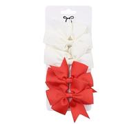 Lot de 4 pinces à cheveux en tissu, jolies pinces latérales fabriquées à la main avec de beaux nœuds