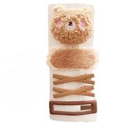 Lot de 4 pinces à cheveux en tissu, marron doux, mini accessoires pour cheveux faits à la main, marron G