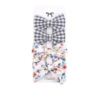 Lot de 4 pinces à cheveux en tissu, mignonnes et mignonnes fabriquées à la main avec de beaux nœuds floraux D