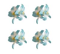 Lot de 4 pinces à cheveux hawaïennes avec motif hibiscus réaliste - Épingles à cheveux décoratives pour vacances à thème