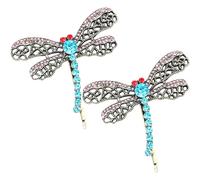 Lot De 4 Pinces À Cheveux Libellule, Décoration En Cristal Tendance, Pince Une Pièce Pour Filles, Diadème Créatif En Strass, Pince De Fixation De Coiffure